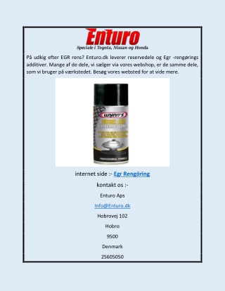 EGR Rens| Enturo.dk