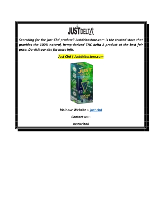 Just Cbd  Justdeltastore.com
