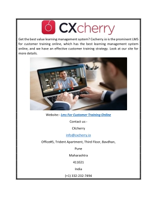 Lms For Customer Training Online | Cxcherry.io