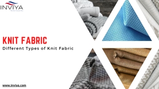 Different Types of Knit Fabric