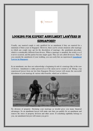 Looking For Expert Annulment Lawyers In Singapore