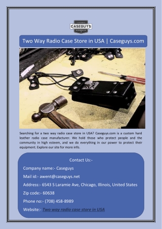 Two Way Radio Case Store in USA | Caseguys.com