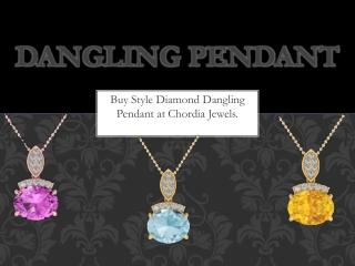 Buy Style Diamond Dangling Pendant at Chordia Jewels.