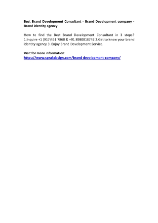 Best Brand Development Consultant - Brand Development company - Brand identity a
