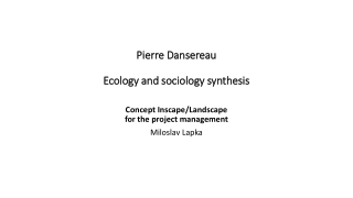 Pierre Dansereau Ecology and sociology synthesis
