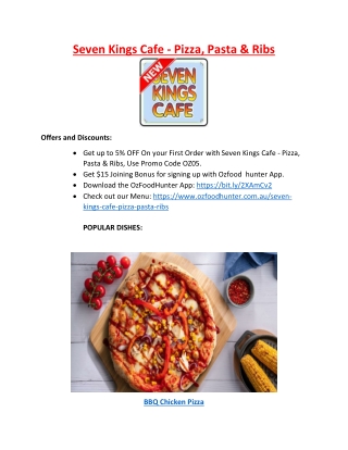 Seven Kings Cafe - Pizza, Pasta & Ribs