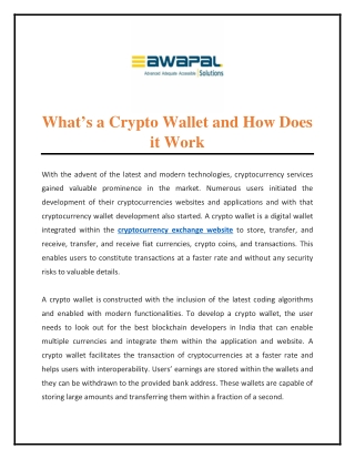 What’s a Crypto Wallet and How Does it Work
