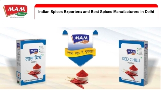 Indian Spices Exporters and Best Spices Manufacturers in Delhi