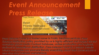 pre event press release ppt