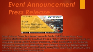 pre event press release