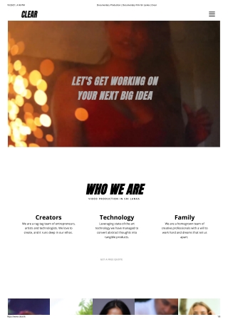 Documentary Production - Clear Media Production