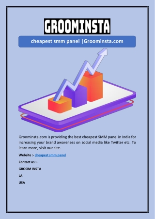 cheapest smm panel |Groominsta.com