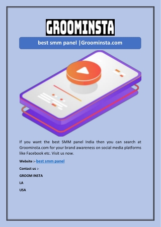 best smm panel |Groominsta.com