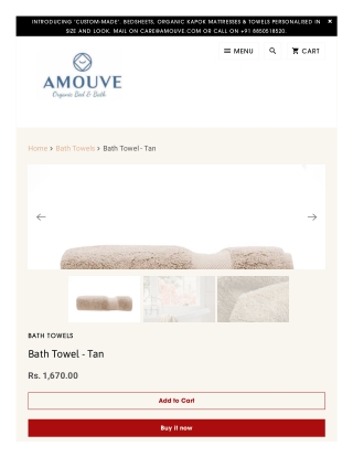 Buy Bath Towels Online in India at Amouve