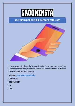 best smm panel india |Groominsta.com