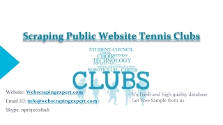 Scraping Public Website Tennis Clubs