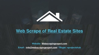 Web Scrape of Real Estate Sites