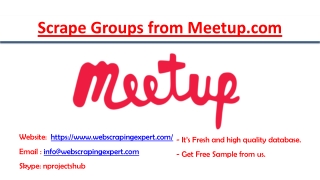 Scrape Groups from Meetup.com