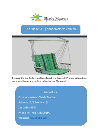 DIY Shade Sail  Shadematters.com.au-converted