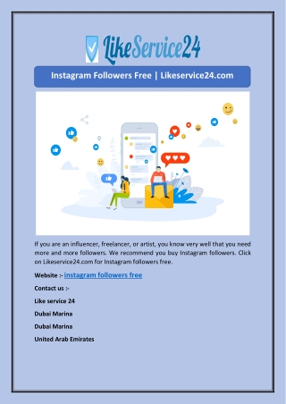 Instagram Followers Free | Likeservice24.com
