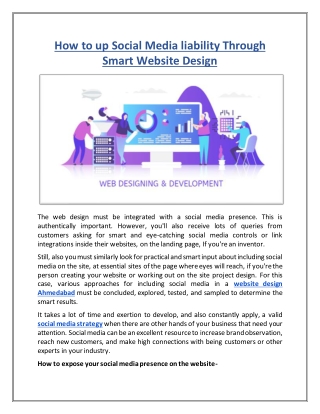 How to up Social Media liability Through Smart Website Design