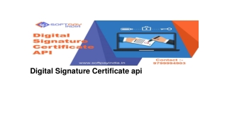 Digital Signature Certificate api