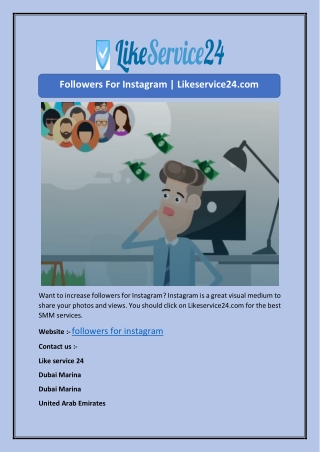 Followers For Instagram | Likeservice24.com