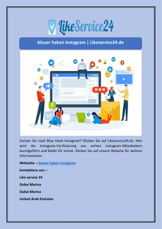 blauer haken instagram | Likeservice24.de