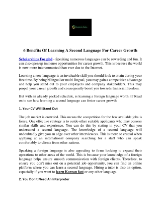 6 Benefits Of Learning A Second Language For Career Growth