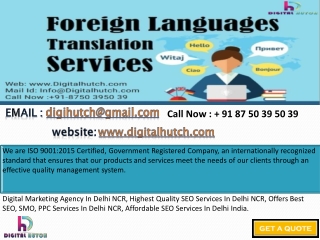 Language Translation Companies |Translation Agency | Digital Hutch