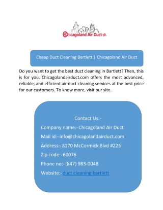 Cheap Duct Cleaning Bartlett  Chicagoland Air Duct-converted