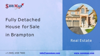 Fully Detached House for Sale in Brampton