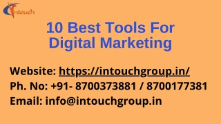 Best Tools for Digital Marketing