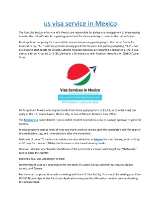 us visa service in Mexico