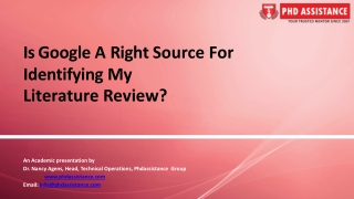 Is Google A Right Source For Identifying My Literature Review? - Phdassistance
