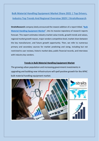 Bulk Material Handling Equipment Market Trends 2021 StraitsResearch