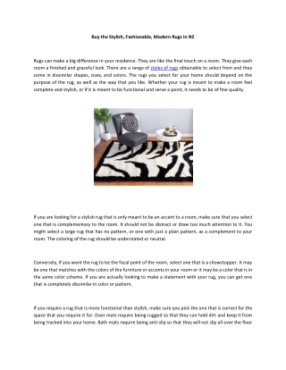 Buy the Stylish, Fashionable, Modern Rugs in NZ