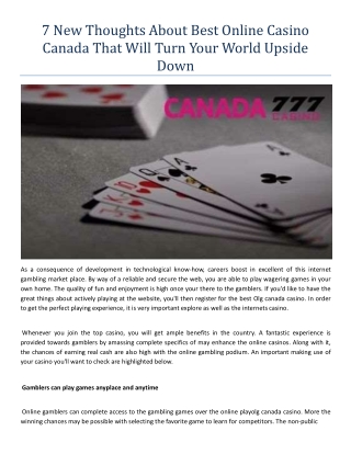 Canada Live Casino