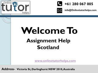 Assignment Help Scotland