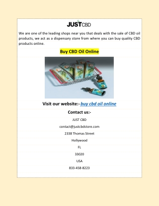 Buy CBD Oil Online