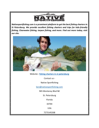 Fishing Charters in St Petersburg  Nativesportfishing.com