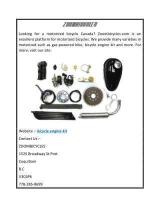 Bicycle Engine Kit Zoombicycles.com