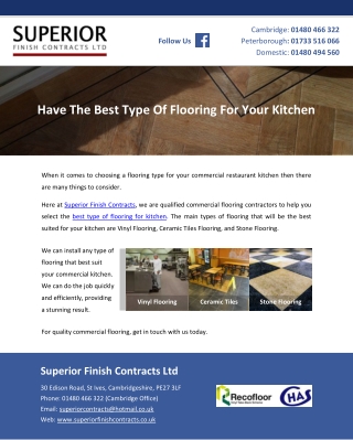 Have The Best Type Of Flooring For Your Kitchen