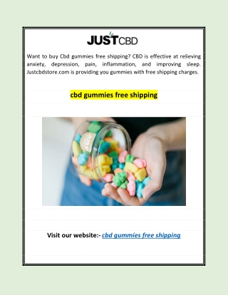cbd gummies free shipping
