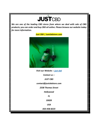 Just CBD  Justcbdstore.com