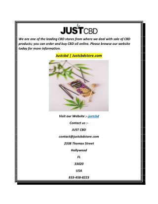 Justcbd  Justcbdstore.com 00