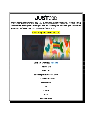 Just CBD  Justcbdstore.com