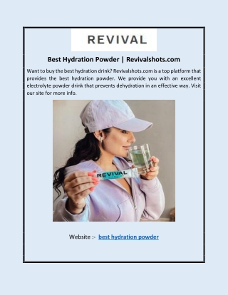 Best Hydration Powder | Revivalshots.com
