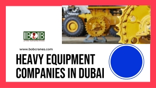 Heavy equipment companies in Dubai