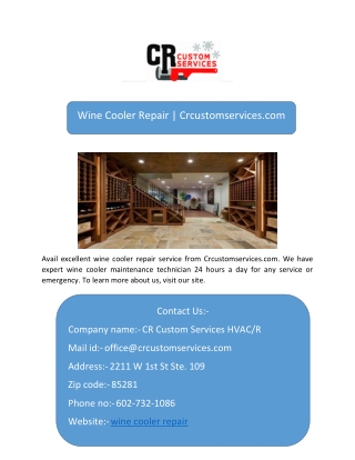 Wine Cooler Repair  Crcustomservices.com-converted